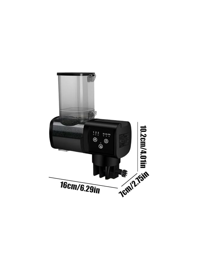 Automatic Fish Feeder for Aquarium with 500ml Large Capacity - Battery Operated Auto Dispenser with Timer for Small Fish Tanks, Turtles,Koi for Vacation and Weekend Use (Battery Not Included) - Image 4